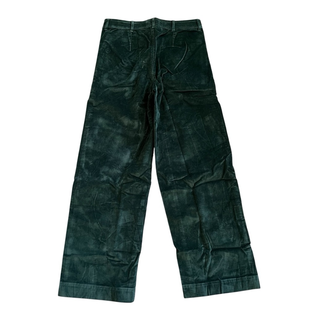 New Everlane woman’s corduroy straight relaxed dark green pant size 6 available - Picture 3 of 15